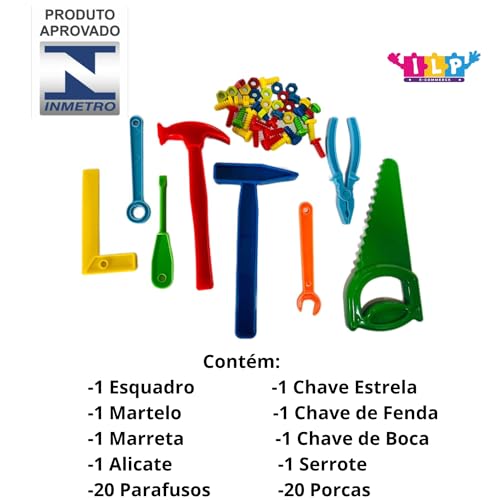 Bancada de Ferramentas Infantil para Pequenos Construtores