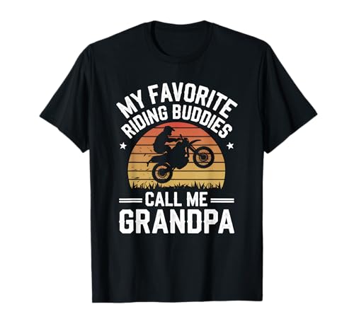 My Favorite Riding Buddy Grandpa Dirt Bike T-Shirt