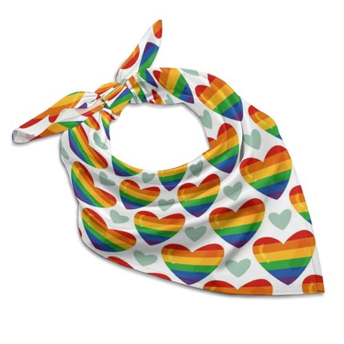 Csemeie Pride Month LGBTQ Gay Pride Ally Bandana Hair Scarf Headband Adjustable Neckerchief for Men Women Decor