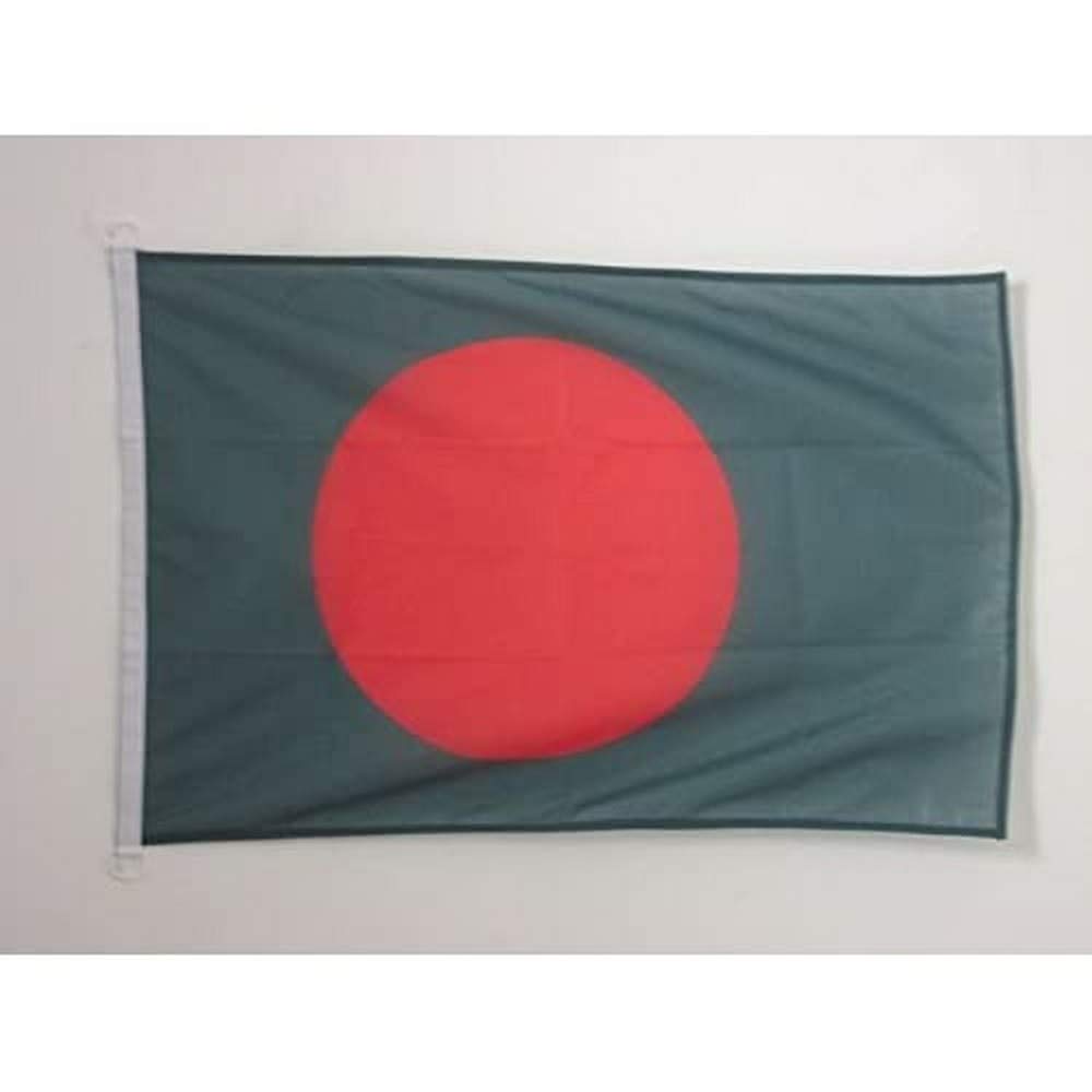 AZ FLAG - Bangladesh Flag - 2x3 Ft - For Outdoor - Bangladeshi Banner Knitted Polyester with Two Plastic Rings - Fade Resistant - Vivid Colors - 2' x 3' Feet - 90x60 Cm