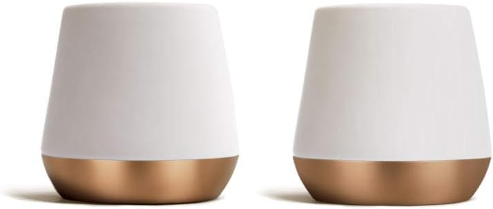 Set of 2 Joey Junior 2.3oz Double Wall Demitasse Cups | Matte White/Copper
