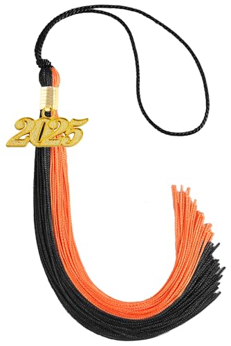 Image of 2025 Tassel Graduation, Black and Orange Tassel 2025