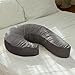 Avana Uno Adjustable Memory Foam Snuggle Pillow for Side Sleepers, Grey