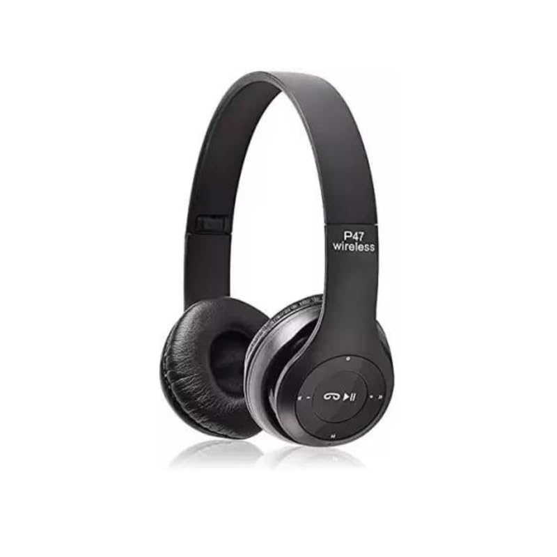 P47 2024 New Headphone Wireless Sports with Microphone Bluetooth Headset (Black)-image-41