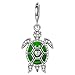 NinaQueen "Ocean Turtle" 925 Sterling Silver Green Dangle Charms for Bracelet Necklace Jewelry Christmas Gifts For Women Birthday Anniversary Gifts For Her Teen Girls Wife Mom Daughter