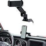 JOYTUTUS Heavy Duty Phone Mount for JL, Dash Mount Cell Phone Holder Compatible with Gladiator JT &amp; 2018-2023 Wrangler JL (NOT 4xe), Compatible with iPhone Android Smartphone, Driver Side
