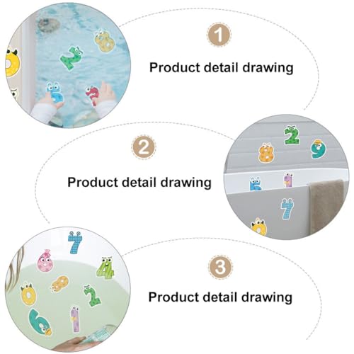 Pegatinas antideslizantes para bañera infantil de 10 piezas de PVC flexible 7