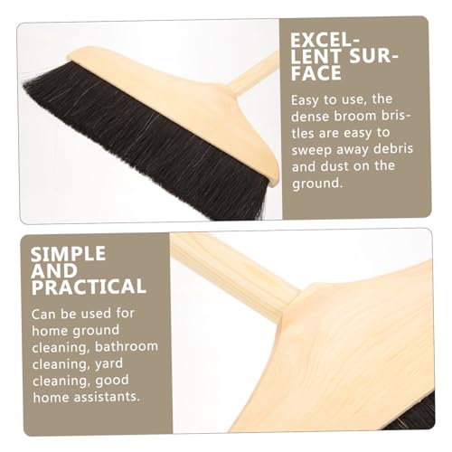 TOGEVAL Besenstiel Aus Weichem Kiefernholz-rosshaar – Statischer Haushaltsbesen Zum Abstauben Von Böden Und Teppichen – Bild 7