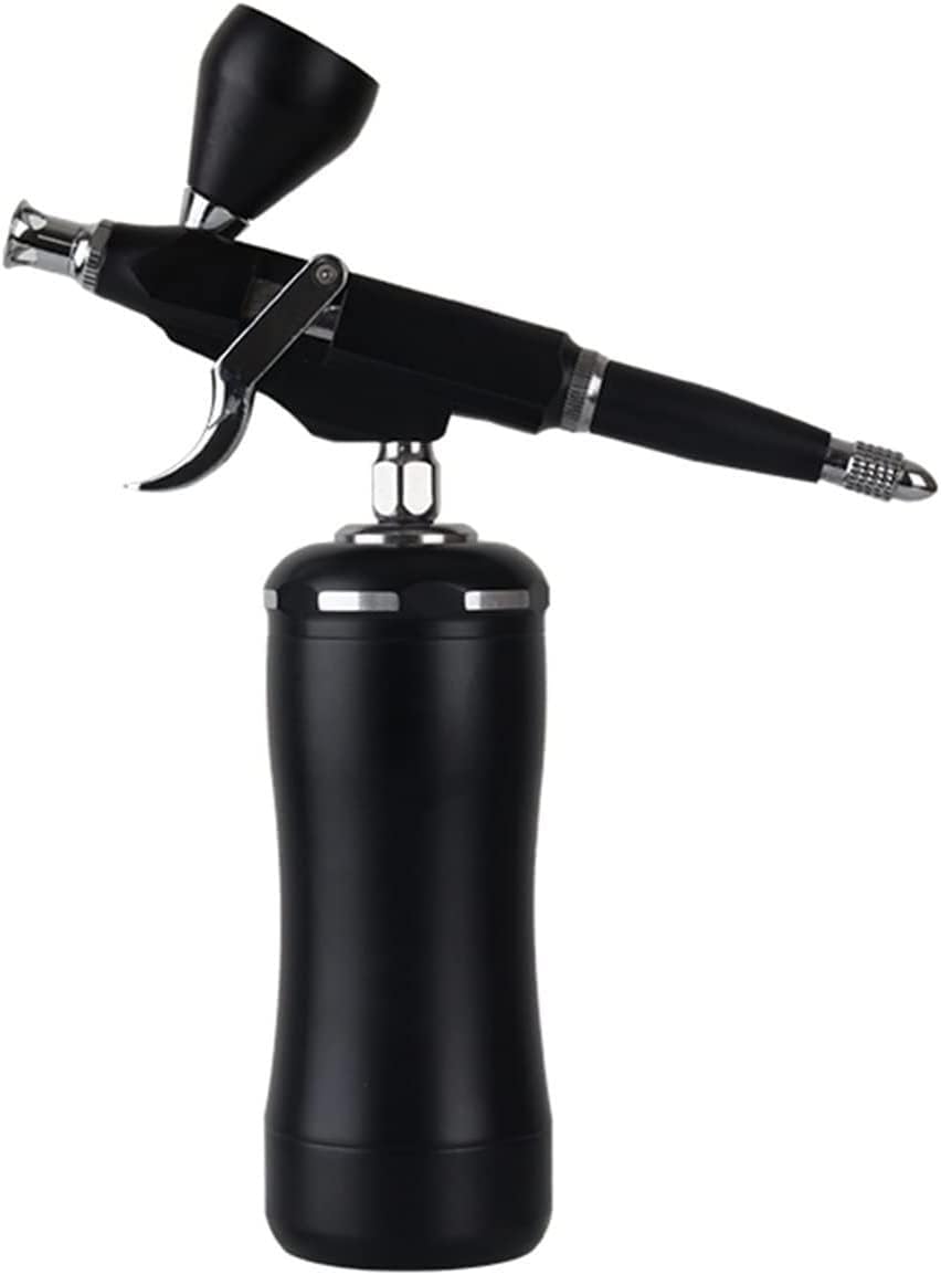 Airbrush Kit Airbrush Compressor Kit Gravity Trigger Type Spray Gun for Art Model Body Paint Makeup Nail Tattoos Cake for Nail Art, Makeup, Painting, and Cake Decorati(Black)