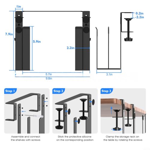 Support ordinateur portable aluminium pince de table et refroidissement pour bureau et étude