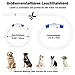 Nepfaivy Leuchthalsband Hund USB Aufladbar - Wasserdichtes Hundehalsband Leuchtend mit 3 Beleuchtungsmodi, Längenverstellbareres LED Halsband für Kleine, Mittlere und Große Hunde (Blau)