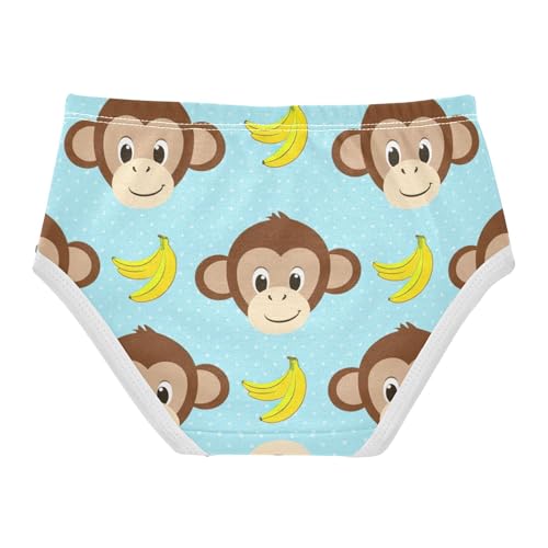 Cute Cartoon Monkey Blue Dots Girls Underwear Toddler 2t Cotton Cute Panties Girl Designer Kids Undies Briefs2