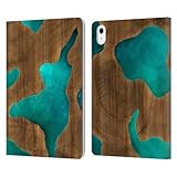 Ya en manzanajugosa.com: Head Case Designs Licenciado Oficialmente Alyn Spiller Aguamarina Madera y Resina Carcasa de Cuero Tipo Libro Compatible con Apple iPad Air 2020/2022