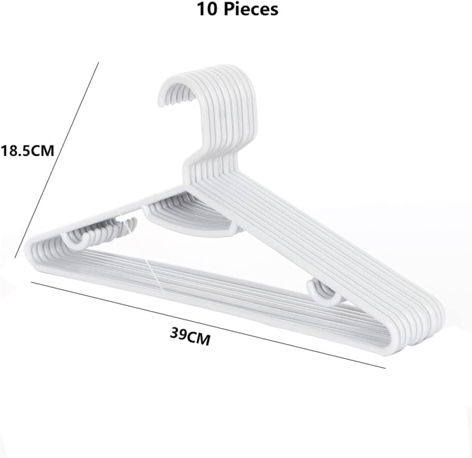 Decor Hangers 10 Packs Plastic Clothes Hangers Heavy Duty Durable Coat Hanger Lightweight Clothes Hangers Space Saving Hangers Hangers Space Saver