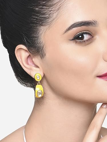Enamel Contemporary Drop Earring For Women