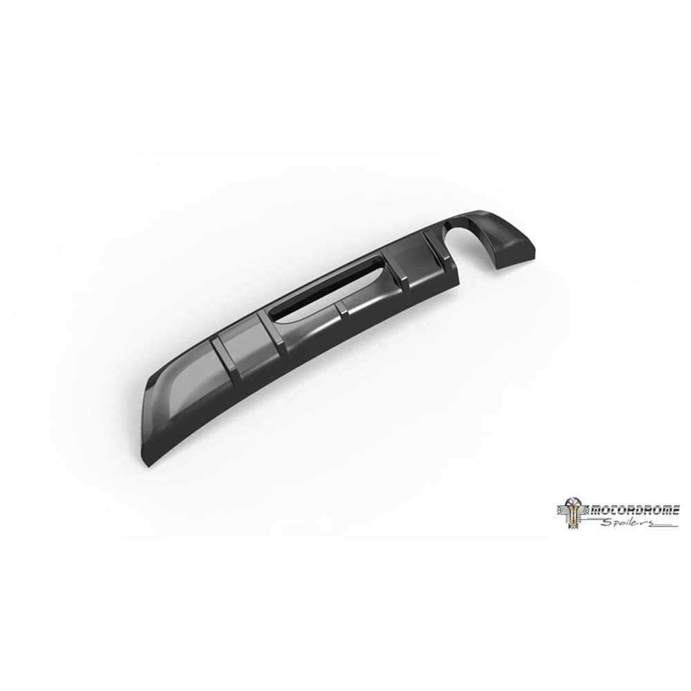 Jupe arrière (Diffuser) compatible avec Opel Corsa F GS-Line 2019- (avec échappement single) (ABS), orange