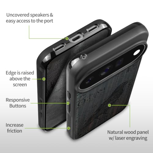 Étui Pixel 11 Pro antichoc aimanté compatible MagSafe protection bois - 6