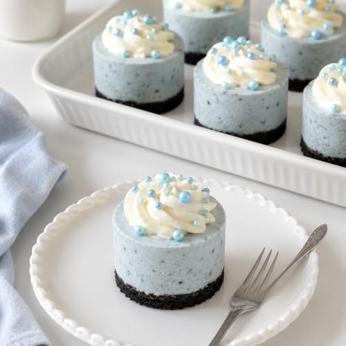Image of Sprinkles for Baking Edible Sugar Confetti 10.8oz, Nonpareils & Sugar Pearls - Six Pearl Sprinkles Mix Cake Decorations, Cookies, Cupcakes, Dessert Toppings (Spring Pastel Colors) Blue