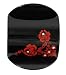 Mighty Hair Clamps Stones Clip, Black/Red, Medium