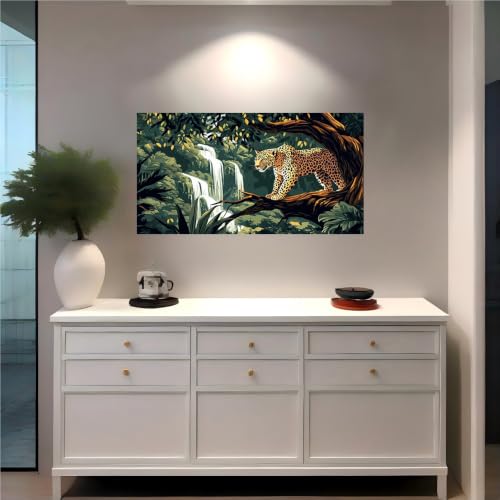 Vinilo pared 3d guepardo autoadhesivo efecto relieve impermeable de 90x55 cm 3