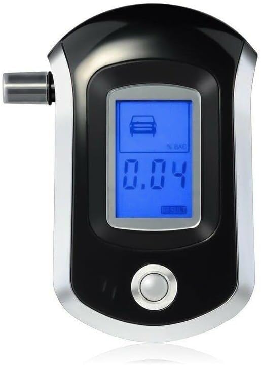 AROTEC Portable Breathalyser Alcohol Tester/Digital Portable Alcohol Testing Checker Machine Breathe Detector LCD Display with 5 Mouthpieces - ARO -90