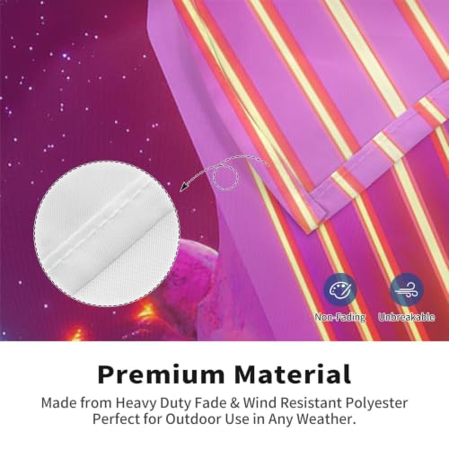 Drapeau extérieur recto-verso polyester pour mât de jardin et cour