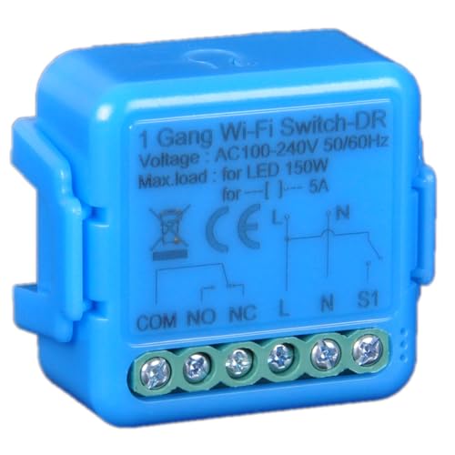 Yueyang Tuya WiFi Smart Switch 220V Relè Contatto a secco Interruttore di controllo remoto, apricancello, modalità a impulsi, funziona con Alexa Google Home (1)