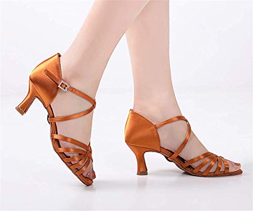 Missfiona LYSB01H6NC696-OTHSPRTSSHOE Womens Classic Braided Dance Shoes Latin Salsa Ballroom Dance Shoes 2.36 Inch Heel thumb #6