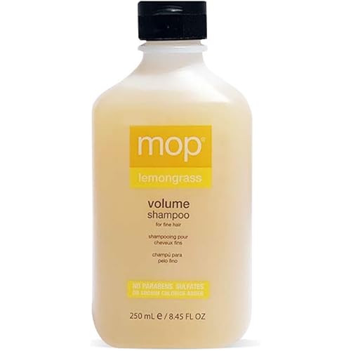 MOP Lemongrass Volume Shampoo For Fine Hair - Chamomile & Lemongrass Extracts Provide Volume & Hydration, Lightweight Formula