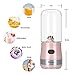Portable Mini Blender, Personal Blender USB Rechargeable for Smoothies and Shakes with 2 Tritan BPA-Free Blender Cups, Small Smoothie Maker Protein Juice Blender Mixer (Pink)