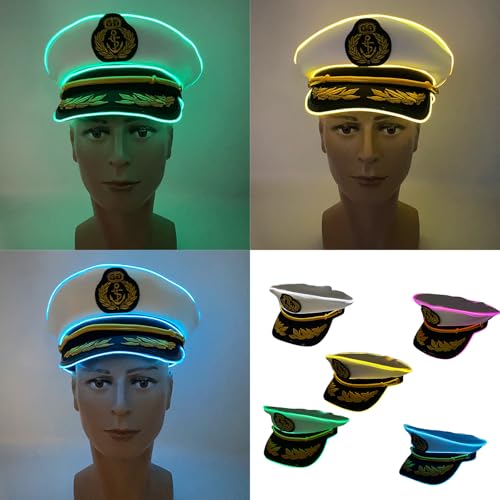 Cotton LED Lighted Hat With Captain Embroidery For Stylish Nighttime Fun And Fashionable LED Hat2
