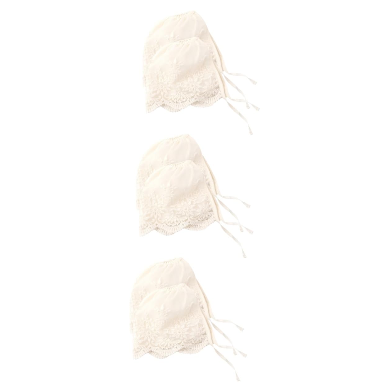 3 Series Sombrero De Encaje para Bebés Niña Gorro Ligero Y Transpirable para Recién Nacidos Y Ocasiones Especiales 2 Piezas X 3