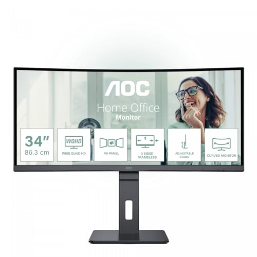 Aoc Cu34p3cv Écran Plat De Pc 86,4 Cm 34 3440 X 1440 Pixels Ultrawide Quad Hd Led Noir Aoc Cu34p3cv Écran Plat De Pc 86,4 Cm 34 3440 X 1440 Pixels Ultrawide Quad Hd Led Noir