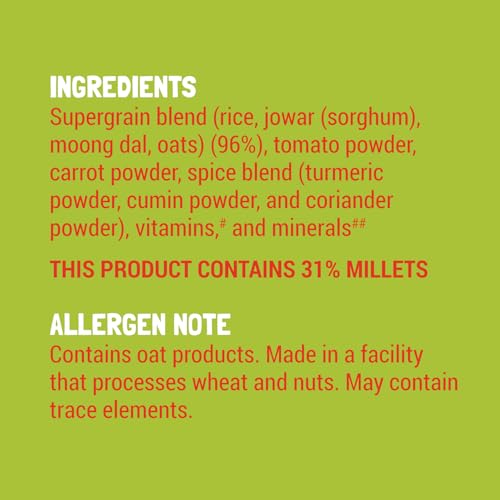 Image of Slurrp Farm No Added Sugar Instant Moong Dal Khichdi for Little Ones | No Salt, No Milk | Healthy Cereals for Kids with Real Vegetables | Great for Travel | Easy to digest, 200g (Pack of 2)