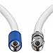 Mediabridge™ Coaxial Cable (25 Feet) with F-Male Connectors - Ultra Series - Tri-Shielded UL CL2 in-Wall Rated RG6 Digital Audio/Video - Includes Removable EZ Grip Caps (Part# CJ25-6WF-N1)