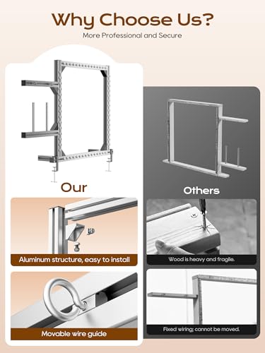 Kit de capitoné de 27.5 pulgadas con marco de aluminio para hacer alfombras 6