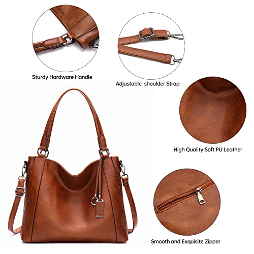 Bolso tote vegano grande para mujer con capacidad amplia miniatura 4