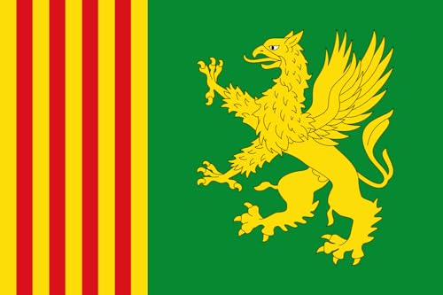 Drapeau Islas Baleares Sa Pobla grand format tissu résistant extérieur mât - 2