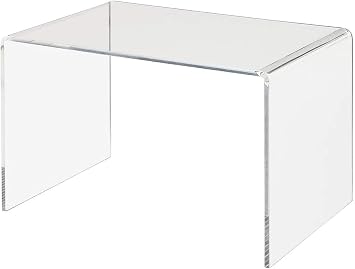 Acrylic Table Acrylic Display Stand Transparent Bed Table 5mm Thickness U-Shape Space-Saving Compact Durable Slim Long-Lasting Low Table Coffee Table Display Stand Stylish Home Use Living Room