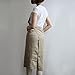 Linen Apron 4 Color, Unisex Adjustable Easy Care House Simple Long Apron Beige