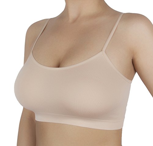 Preisvergleich Produktbild Sport Fitness BH Bustier Top 2350 (M, Beige)
