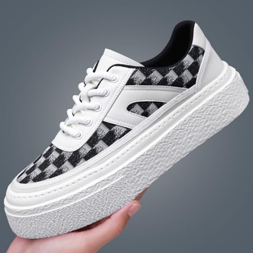 Men's Checkered - Pattern Sneakers, Stylish Casual Sports Shoes - Ideal for Street Styles, Daily Hangouts & Urban Commutes 5