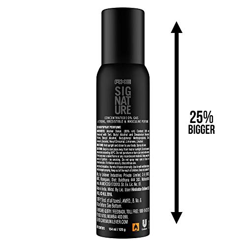 Image of AXE Signature Body Perfume, Intense, Woody Scent, 154ml & Signature Body Perfume, Champion, Fresh Aqua Scent, 154ml Spray For Men