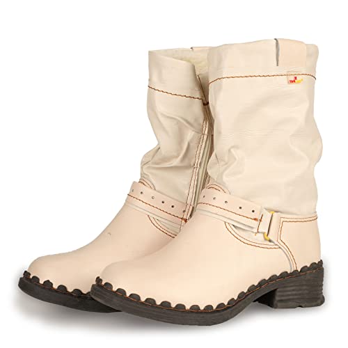 TMA EYES Women Fashion Leather Winter Boots with Faux Fur Lining side Zipper Buckle Shoes2