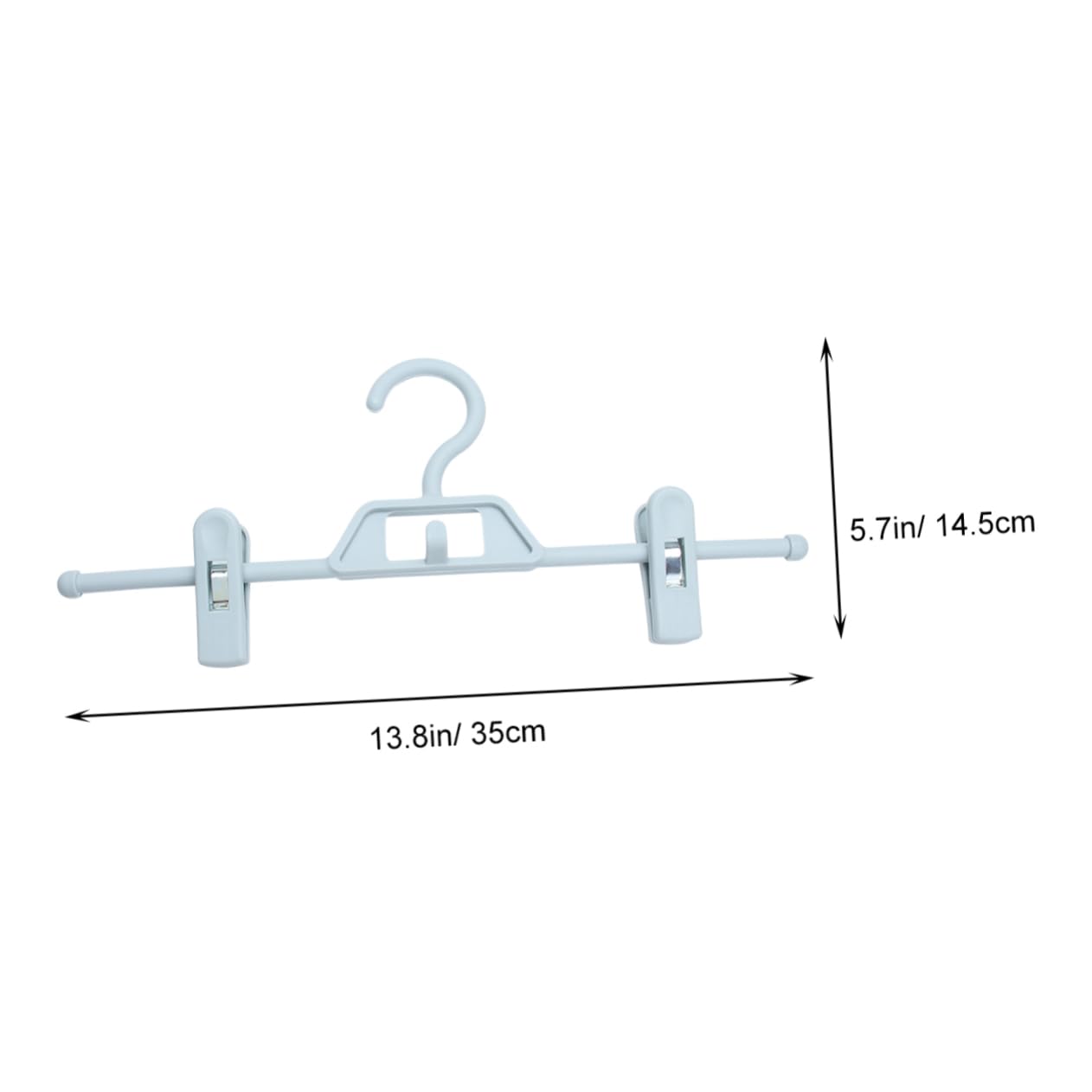 Ciieeo 10Pcs Non Slip Plastic Pants Clip for Household Wardrobe Storage Space Saving Clothes Hanger for Adults