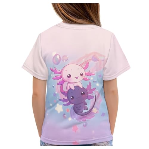Image of WELLFLYHOM Kids Tshirts Girls Boys Short Sleeve Crewneck Tees Shirts Casual Sport Pullover Tops Size 3-16 Years