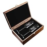 Personalized Champagne Flutes in Wooden Gift Box – Engraved Wedding Champagne Glass Set of 2, Custom Design & Name, Luxury Wedding Gift