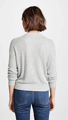 Splendid Women's Surplice Front Sweater, Light Heather Grey, L #TOP2