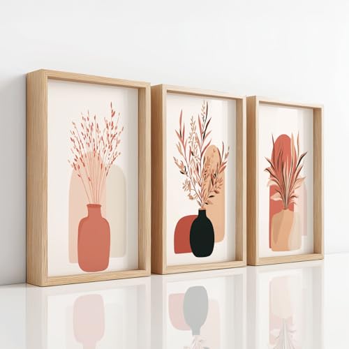 Genérico Caqui Cuadros Decoración Salón Modernos - Bohemio 50 x 70 cm - Láminas Decorativas Pared - Hoja Jarrón Acogedor Posters para Dormitorio Habitación Cocina - Regalos Originales
