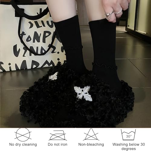 Chaussettes légères pour femmes avec volants anti-compression fins - 8